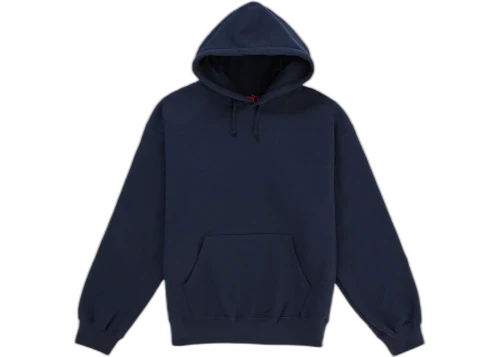 Supreme Satin Applique Hooded Sweatshirt (SS26) Washed Navy