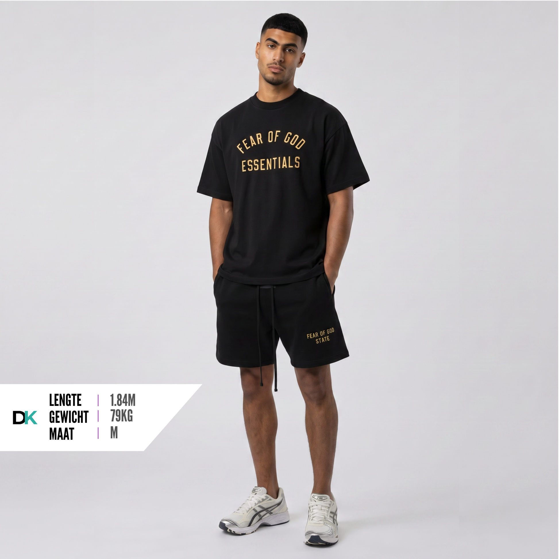 Fear of God Essentials FW24 Black Yellow Summer Set